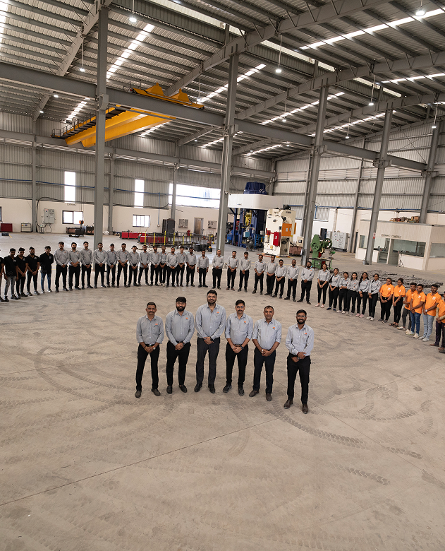 EQ Mechtech team at the Rajkot facility